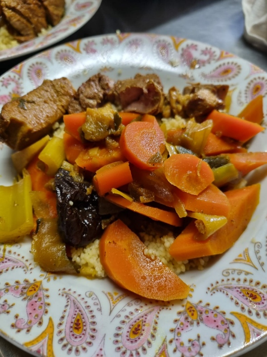 Tajine de veau aux pruneaux Cocotte Cassegraine Traiteur Saint Malo Rennes Dinan Combourg Dol de Bretagne