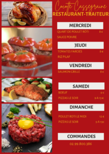 menu cocotte cassegraine restaurant et traiteur