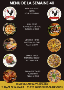 menu restaurant cocotte cassegraine semaine 40