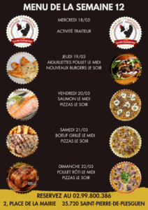 menu du 1er au 5 avril 2026 restaurant cocotte cassegraine